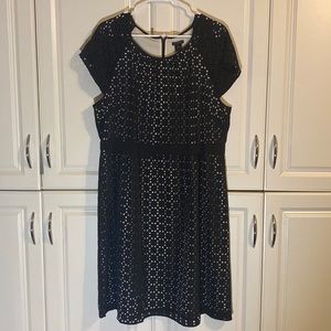 Black geometric cut out dress from Ann Taylor